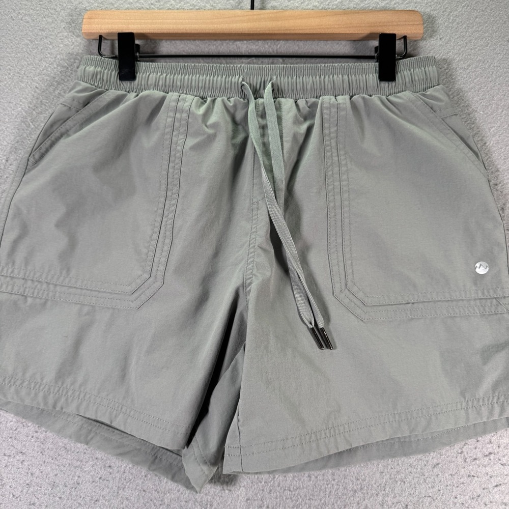 Willit Shorts Women‎ Medium Green Gray Nylon Outdoor Hike Comfort 5" Inch inseam